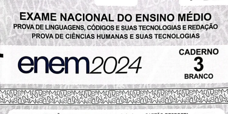 Veja a prova branca na íntegra • Reprodução/Inep