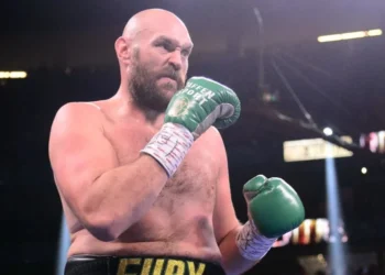 Tyson Fury em luta contra Deontay Wilder em Las Vegas • Reprodução