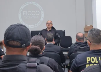 Delegado Evaldo Gomes destaca que a operação visa restabelecer a segurança e a tranquilidade nos residenciais - Foto: Luiz de Castro/Governo do Tocantins file_download