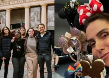 Dupla está em Miami, na Flórida, aproveitando um passeio à Disney. • Reprodução