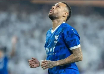 Neymar durante partida no Al-Hilal • Divulgação/Al-Hilal