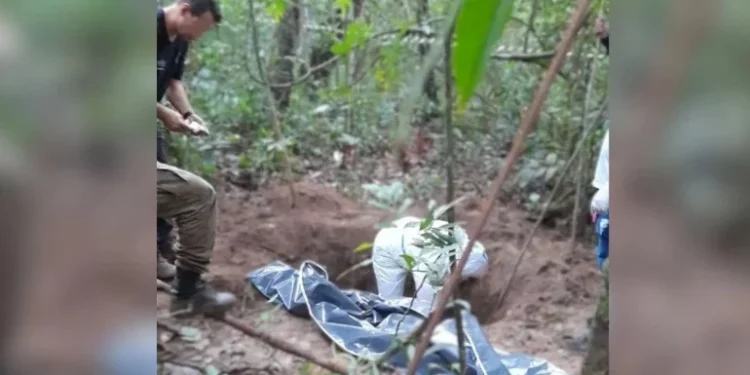 Cemitério clandestino é encontrado em MT • Divulgação/PC-MT