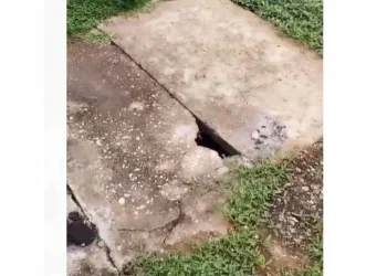 Fossas com as tampas quebradas 
Foto: Divulgação