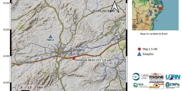 Segundo tremor de terra do ano é registrado no Agreste de Pernambuco