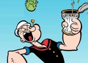 O famoso marinheiro Popeye, faminto por espinafre, caiu em domínio público em 2025 • Reprodução