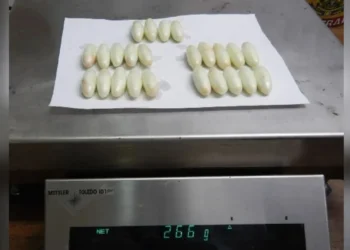 Até o momento, foram contabilizados mais de 260 gramas de cocaína apenas do corpo do homem. • Reprodução