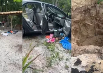 Homens foram encontrados machucados em cativeiro na região metropolitana de Salvador • Reprodução/Polícia Militar da Bahia