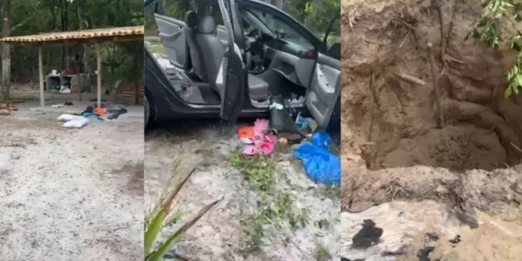 Homens foram encontrados machucados em cativeiro na região metropolitana de Salvador • Reprodução/Polícia Militar da Bahia