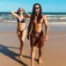 Sophia Abrahão e Sérgio Malheiros curtem férias em praia da Bahia