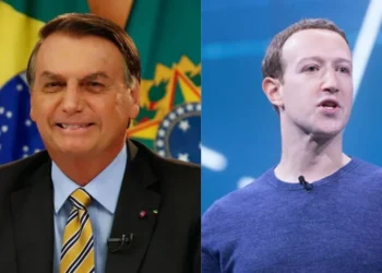 Jair Bolsonaro e Mark Zuckerberg • Reprodução
