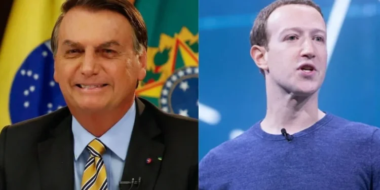 “Que alegria ver Zuck vir pro nosso lado”, diz Bolsonaro sobre CEO da Meta