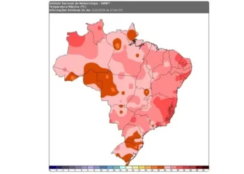 Temperaturas registradas pelo Inmet às 16h desta terça (21/1) indicaram temperaturas próximas aos 40ºC no Sudeste — Foto: Inmet