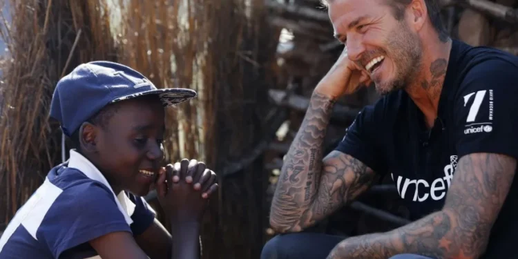 David Beckham é homenageado em Davos por atuação na Unicef