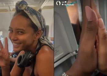 Iza mostra encontro com Taís Araújo em voo para Salvador neste fim de semana • Instagram/ Iza