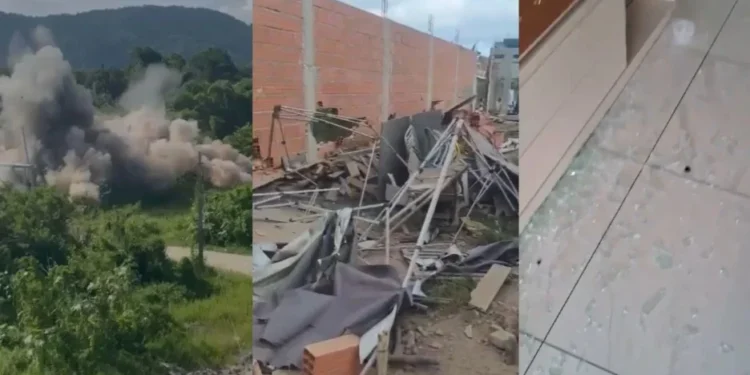 Explosão em área de mata no litoral paulista • Reprodução/Arquivo Pessoal