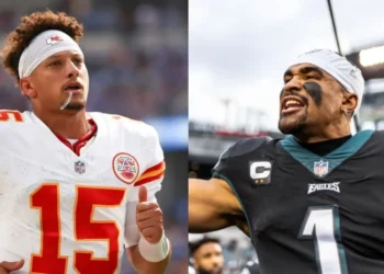 Equipes de Mahomes e Jalen Hurts se enfrentam na final do Super Bowl • Divulgação/Chiefs/Eagles