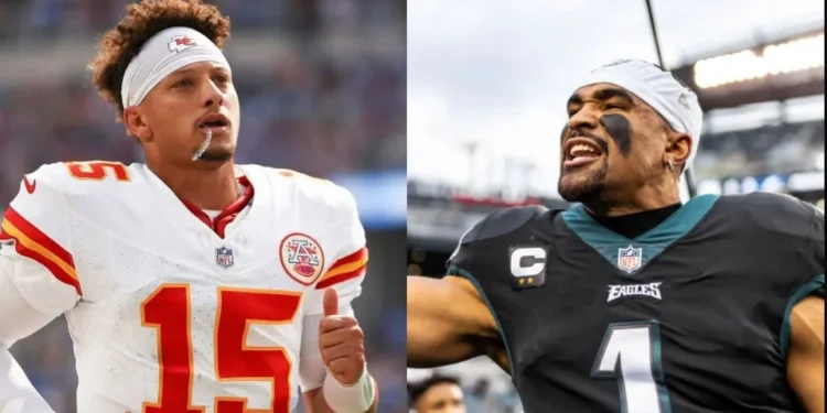 Equipes de Mahomes e Jalen Hurts se enfrentam na final do Super Bowl • Divulgação/Chiefs/Eagles