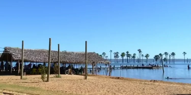 Praia dos Buritis, em Palmas — Foto: Reprodução/TV Anhanguera