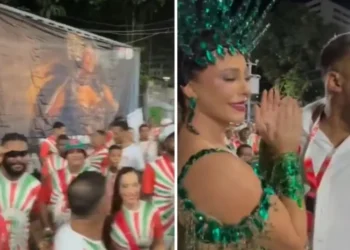 Paolla Oliveira se emociona com homenagem em ensaio técnico da Grande Rio • Instagram/Paolla Oliveira