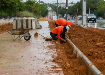 Nova ciclovia e pista de caminhada no Parque Cesamar estão 60% prontas, afirma gestão