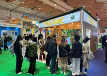 Estande do Tocantins tem sido um dos destaques do pavilhão brasileiro logo no primeiro dia da feira