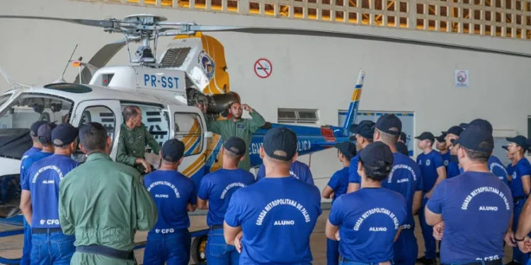 Centro Integrado de Operações Aéreas ministra instrução em Curso de Formação da Guarda Metropolitana de Palmas