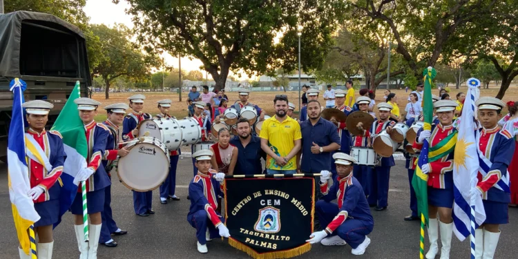 Banda de Percussão do CEM de Taquaralto representará o Brasil em intercâmbio de fanfarras na Argentina