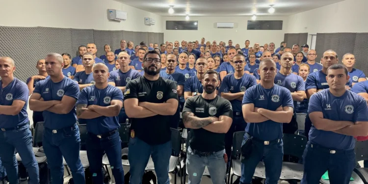 Curso conta com a participação de aproximadamente 100 alunos, e é uma etapa classificatória e eliminatória - Foto: Divulgação SSP/TO