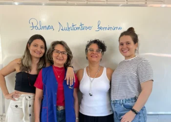 Da esquerda para direita: Ariadne Feitosa, entrevistada Iára Feitosa, Rayssa Carneiro e Vic Pesan - Foto: Divulgação