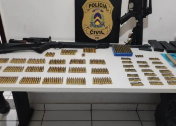 Armas e munições apreendidas durante a operação em Colinas - Divulgação PCTO