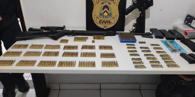 Operação Narke: Armas de uso restrito e grande quantidade de munições de diversos calibres são apreendidos pela Polícia Civil em Colinas