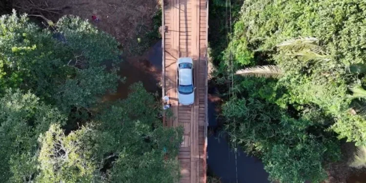 Ponte de concreto vai substituir  atual construção de madeira