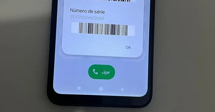 Aparelho celular foi recuperado em poder de um homem que acabou preso por receptação. 
Foto -DICOM SSP TO