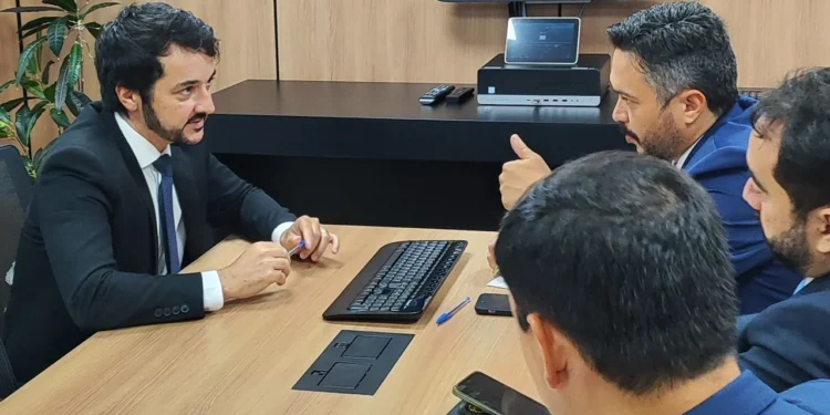 Vereadores da Câmara de Araguaína, Lucas Campelo, Max Fleury e Ygor Cortez realizam reunião em Brasília com ministro dos Portos e Aeroportos