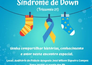 O evento Todos pela Síndrome de Down, será realizado na sexta-feira, 21, no auditório do Palácio Araguaia José Wilson Siqueira Campos, a partir das 08h.
