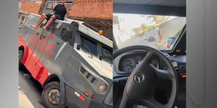 Homem viraliza após comprar “carro-forte” e usar como veículo de passeio