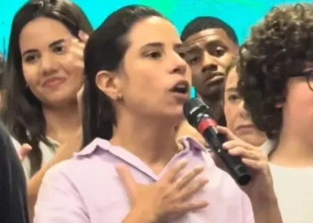 A governadora Raquel Lyra em cerimônia de filiação ao PSD • Bruno Araújo/Colaboração para a CNN