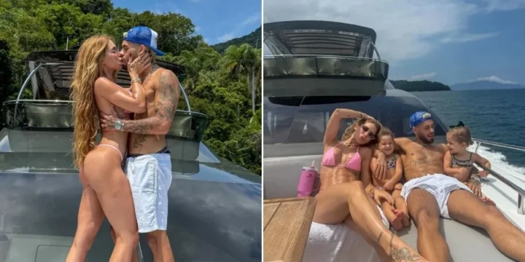 Viirginia curte barco com Zé Felipe e filhas • Instagram / Virginia