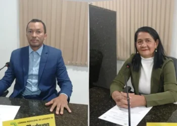 Vereadores Jocemar Carvalho (Madruga) e Eva Vieira Fotos: Portal LJ