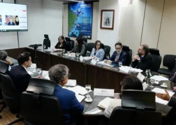 Equipe de Alckmin durante primeira reunião com secretário de Comércio dos EUA • Cadu Gomes/VPR