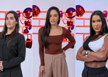 Daniele Hypolito, Eva e Gracyanne Barbosa disputam o 9º Paredão do BBB 25 • Globo/Fábio Rocha