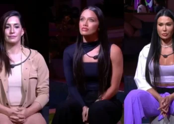 Danielle Hypolito, Eva Pacheco e Gracyanne Barbosa estão no Paredão • Reprodução/Globoplay