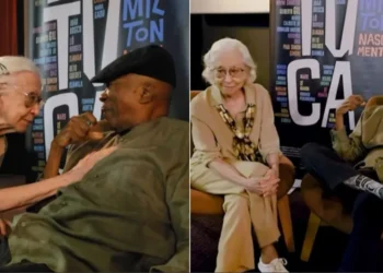 Fernanda Montenegro e Milton Nascimento se encontraram na pré-estreia do documentário sobre o cantor • Reprodução/Milton Nascimento