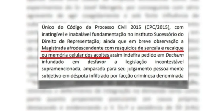 RJ: Advogado escreve que juíza tem “resquícios de senzala e recalque”