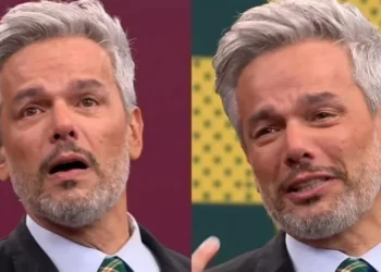 Otaviano Costa chora em programa de TV • reprodução/Band