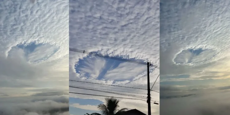 ‘Buraco no céu’: fenômeno chama atenção de moradores em Peruíbe (SP)