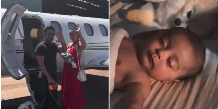 Graciele Lacerda mostra 1ª viagem da filha para fazenda de Zezé Di Camargo