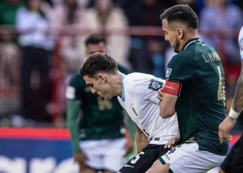 Lance de Bolívia x Uruguai pelas Eliminatórias da Copa do Mundo de 2026 • Reprodução/X/Seleção do Uruguai