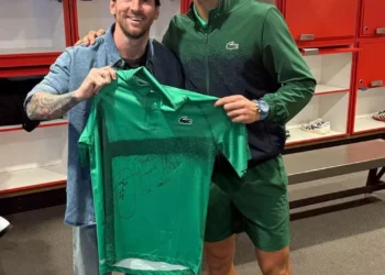 Messi e Djokovic Miami Open — Foto: Reprodução/Instagram Djokovic