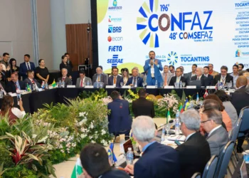 Governador Wanderlei Barbosa durante abertura da 196ª reunião do Confaz, em Palmas, onde destacou o compromisso com a transparência fiscal e o desenvolvimento do Tocantins. / Antonio Goncalves/Governo do Tocantins